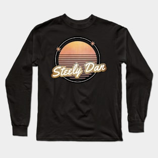 steely ll retro 80s moon Long Sleeve T-Shirt